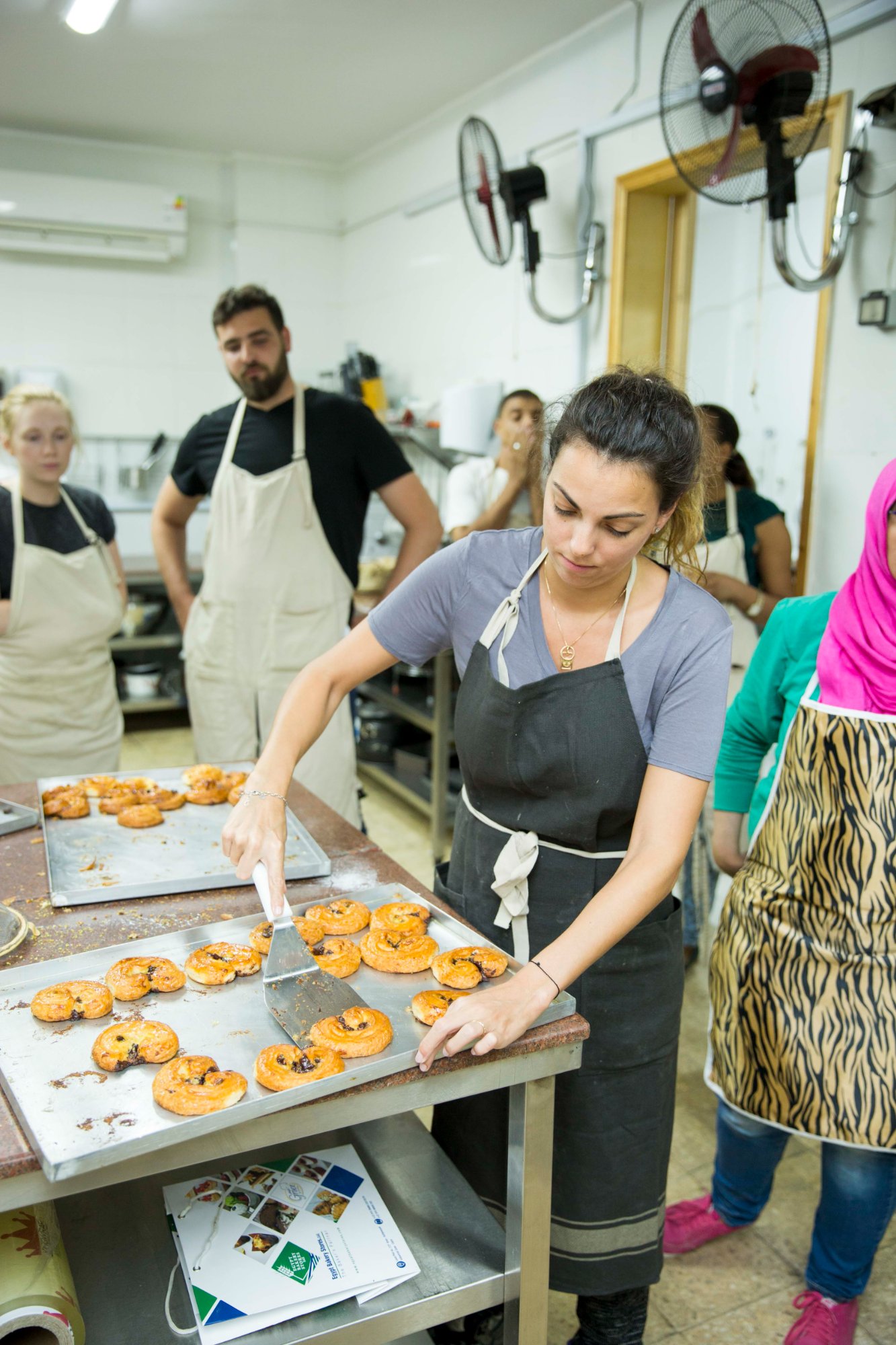 Hadil teaching pastry class
